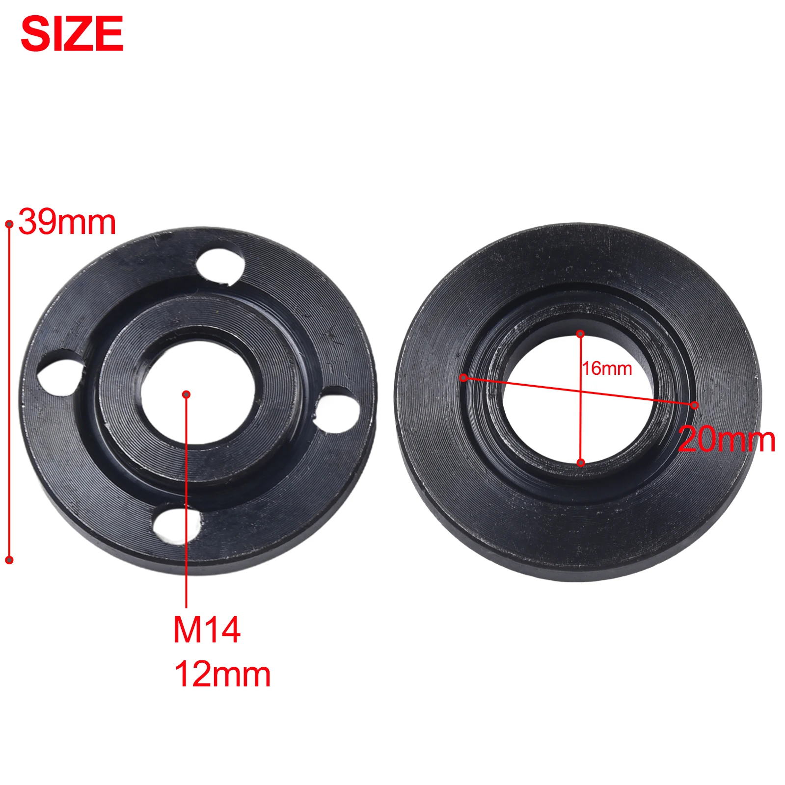 

Black Pressure Plate Replacement Flange Nut Set Tools Inner Outer Power Tools Pressure Plate Flange Nut Grinder Fitting