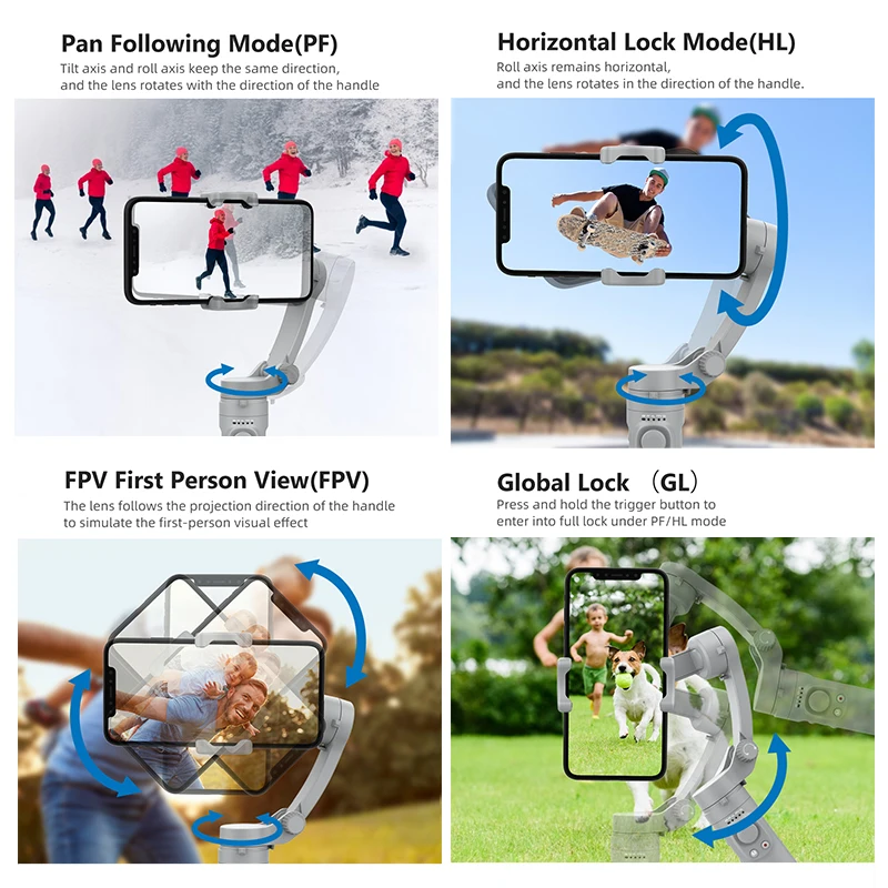 12355-c9194a.jpg stabilisateur Smartphone pliable cardan portable téléphone portable enregistrement