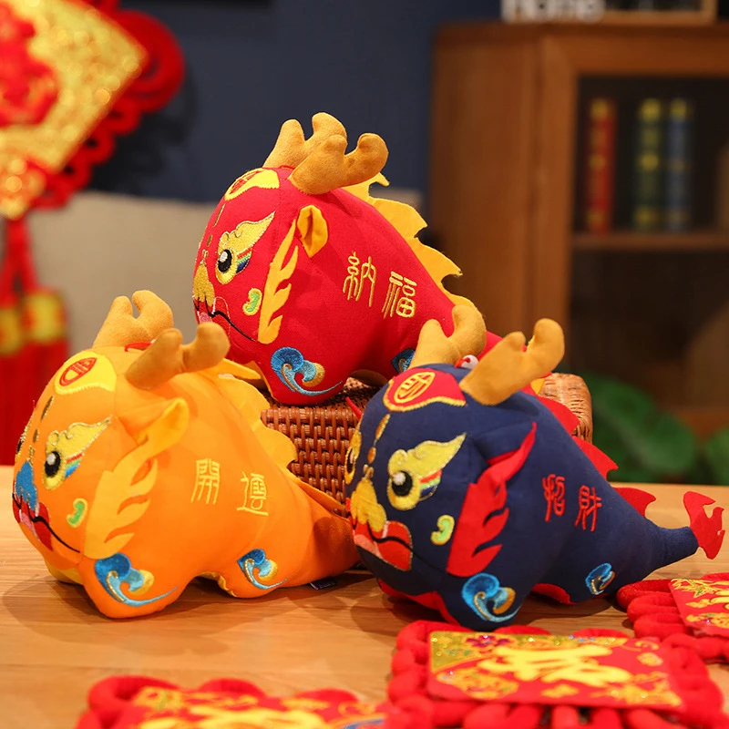 

Cute Mascot Doll Chinese Zodiac Dragon Plush Toy Animal Dragon Lucky Soft Cuddly Stuffed Animals For New Year Gift