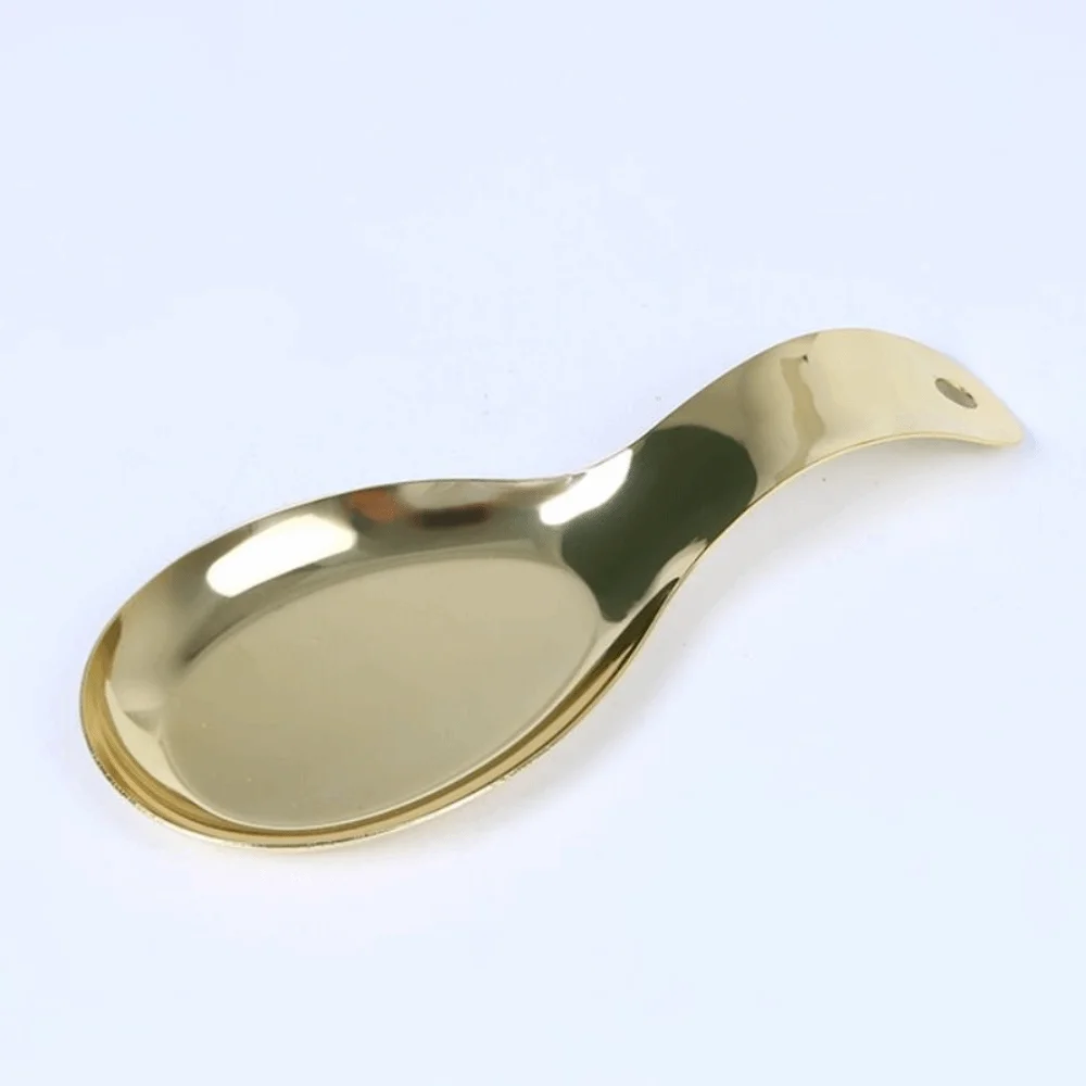 Description Picture 6 of item2Pcs Stainless Steel Spoon Rest Stackable Heat Resistant Kitchen Utensil Holder Fish Shape Thickened Spatula Holder Cooking Tool