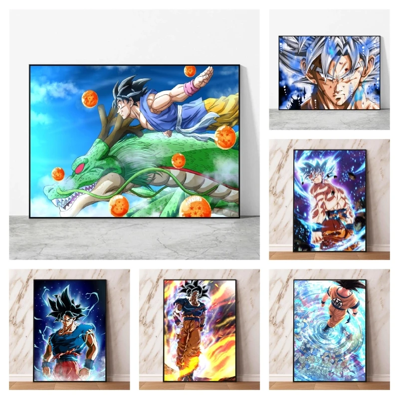 

Canvas Posters Dragon Ball Goku Wall Art Home Modular Prints Decor Gifts Children's Bedroom Decor Living Room