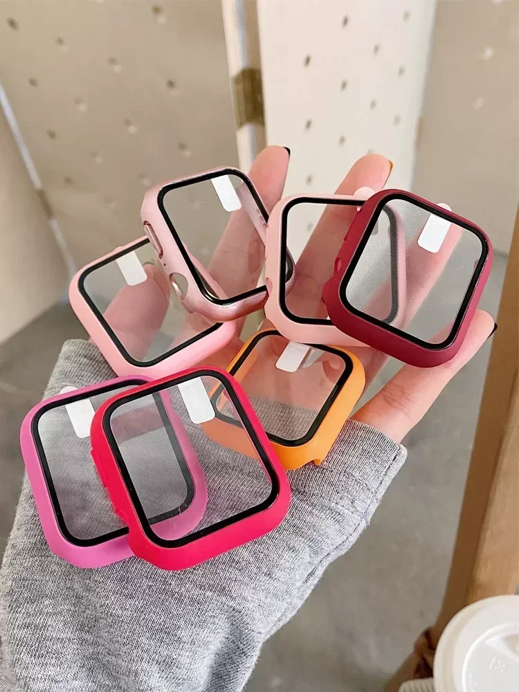 3er-Pack gehärtete Glasabdeckung für Apple Watch Displayschutzfolie 9 8 7 6 5 4 3 SE 40 mm 41 mm 46 mm 45 mm 10 42 mm 38 mm Zubehör – Detail 2
