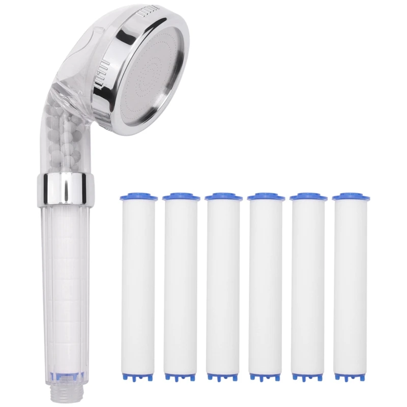

HOT SALE 4X Bathroom Handheld Shower Water Saving Head Set With 6 Filters High Pressure Portable Shower Head Hand Shower