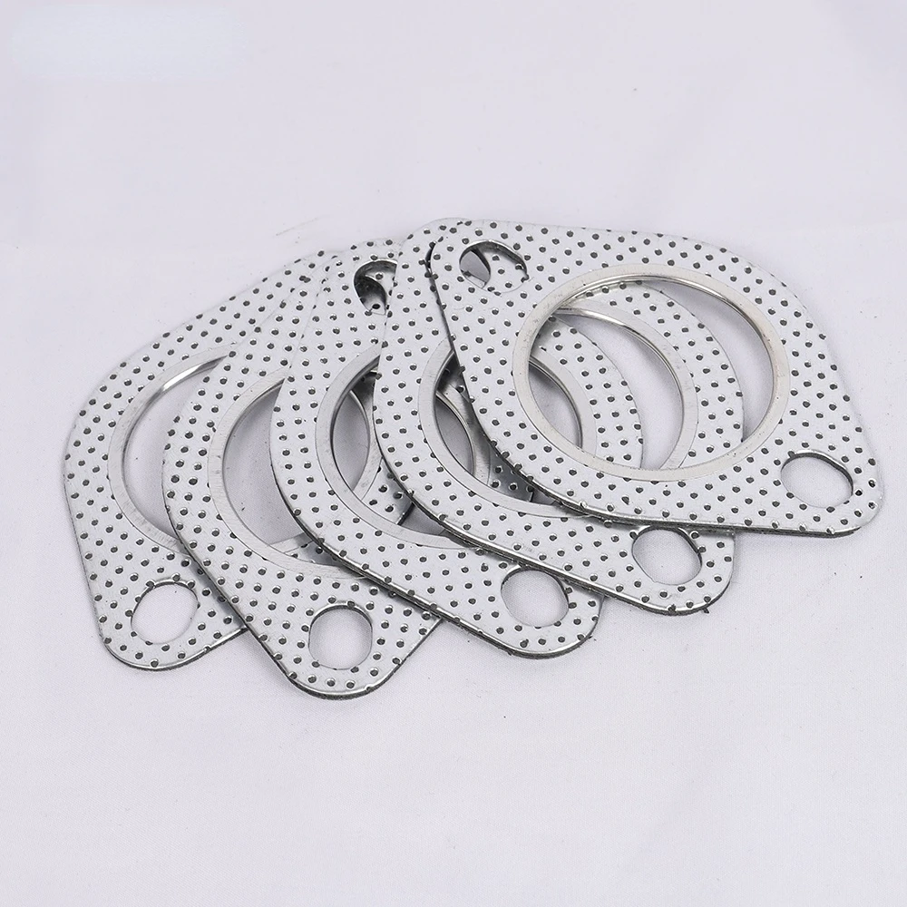 5pcs/pack Car Exhaust Downpipe Flange Gasket Exhaust Pipe Gasket Universal  Two holes 2.0/2.16/2.36/2.5/2.75/3.0 inch