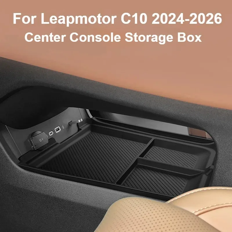 Für Leapmotor C10 2024-2026 Mittelkonsole Untere Aufbewahrungsbox Auto-Armlehnen-Organizer Ablagefach Auto-Innenausstattung Zubehör – Detail 8