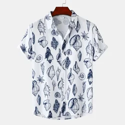 Men Clothing 2023 New Summer Casual Hot Selling Printed Hawaiian Shirt Men's Beach Short Sleeve Shirt