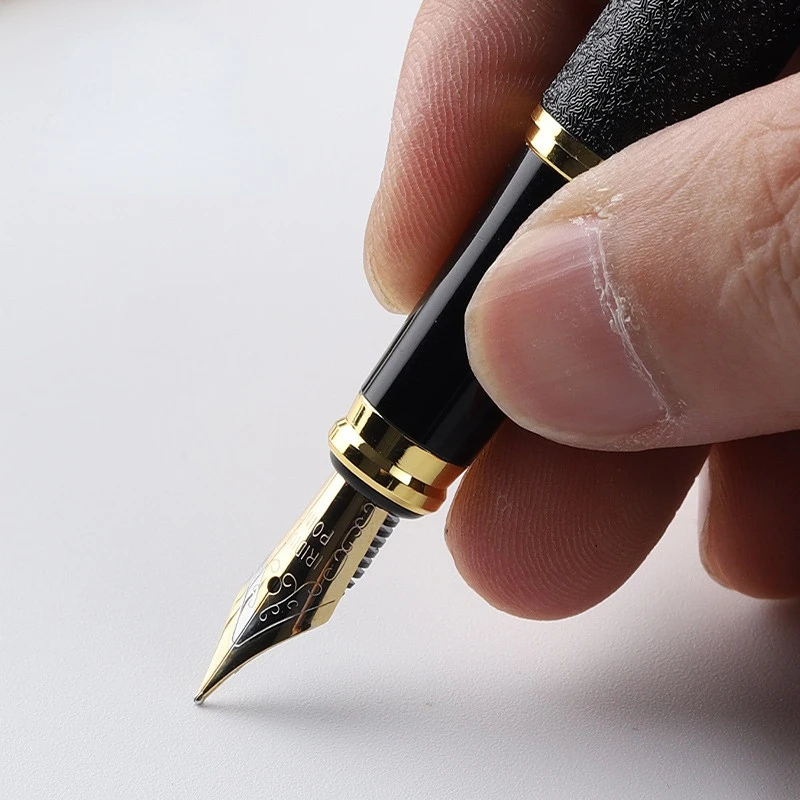 메탈 사인 펜 볼펜 0.5MM, 부드러운 스위스 리필, 검정 잉크, 사무실, 학교, 필기용 펜