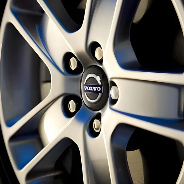 Coprimozzo Volvo 64mm | Set Di 4 | ABS | Con Logo | Per S60, S90, XC40, XC60, V90 - Foto 9