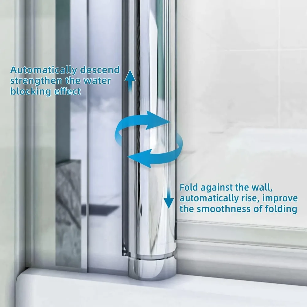 Shower Door, 29.5-31 in. W X 72 in. H Frameless Pivot Shower Door, Shower Door 5