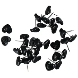 Plastic Love Heart Push Pins Home Decoration Metal Black Decorative Thumbtacks Binding Supplies Bulletin Board