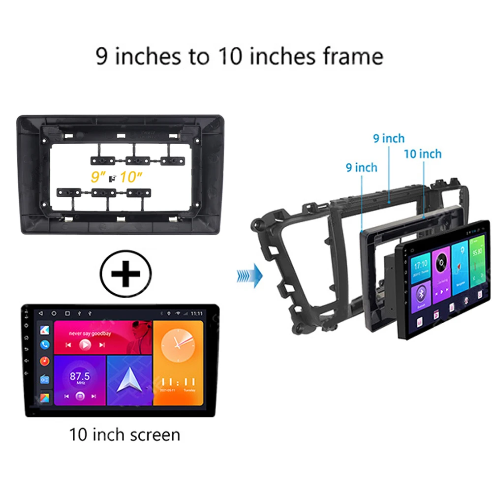 9インチ カーラジオ Android ステレオ MP5 プレーヤー ケースフレーム 2DIN ヘッドユニット フェイシア ダッシュカ CarPlay/ Android Auto ワイヤレス対応 9インチ携帯型ラジオカーステレオ、4G/32GB アンドロイド ヘッドユニット、1280*720 HD  QLEDタッチスクリーン ... カーラジオ Android MP5 マニュアルフレーム 9インチ 2DIN ヘッドユニット フェイシア ステレオ ダッシュトリム ア