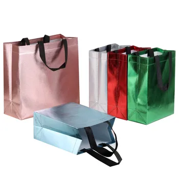 2/5/10pcs Non-woven Fabric Shopping Gift Bags with Handles Smooth Waterproof Clothing Business Packaging Bag Large Storage Bag 1