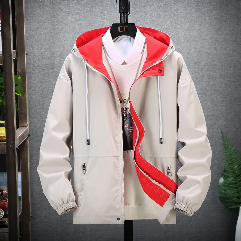 남성용 카고 재킷, 남아용 윈드브레이커, 플러스 사이즈, 7XL, 8XL, 6XL, 일본 스트리트웨어, 봄버, 옐로우 코트, 멋진 봄, 가을