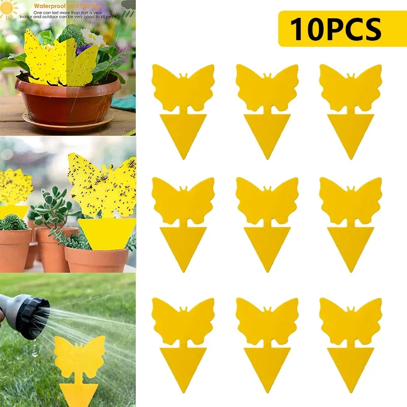 1/10 Pz Forte Appiccicoso Fly Pest Trappole Pianta All'Aperto Insetto Catcher Dual-Sided Sticky Board Pest Control Catcher Per Giardino