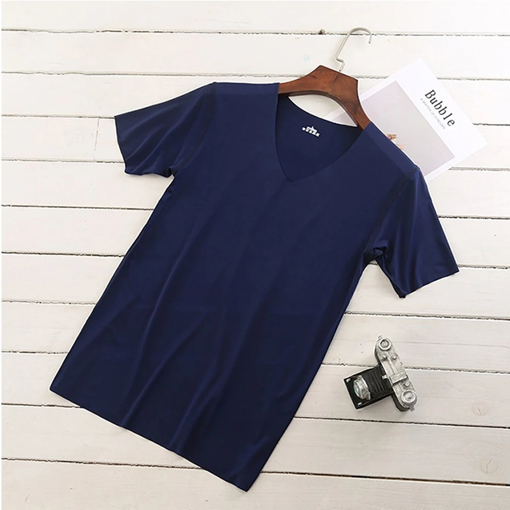 

Mesh Ice Silk T-shirt Men's Summer Stretch Short Sleeve Quick Dry Sport Shirt