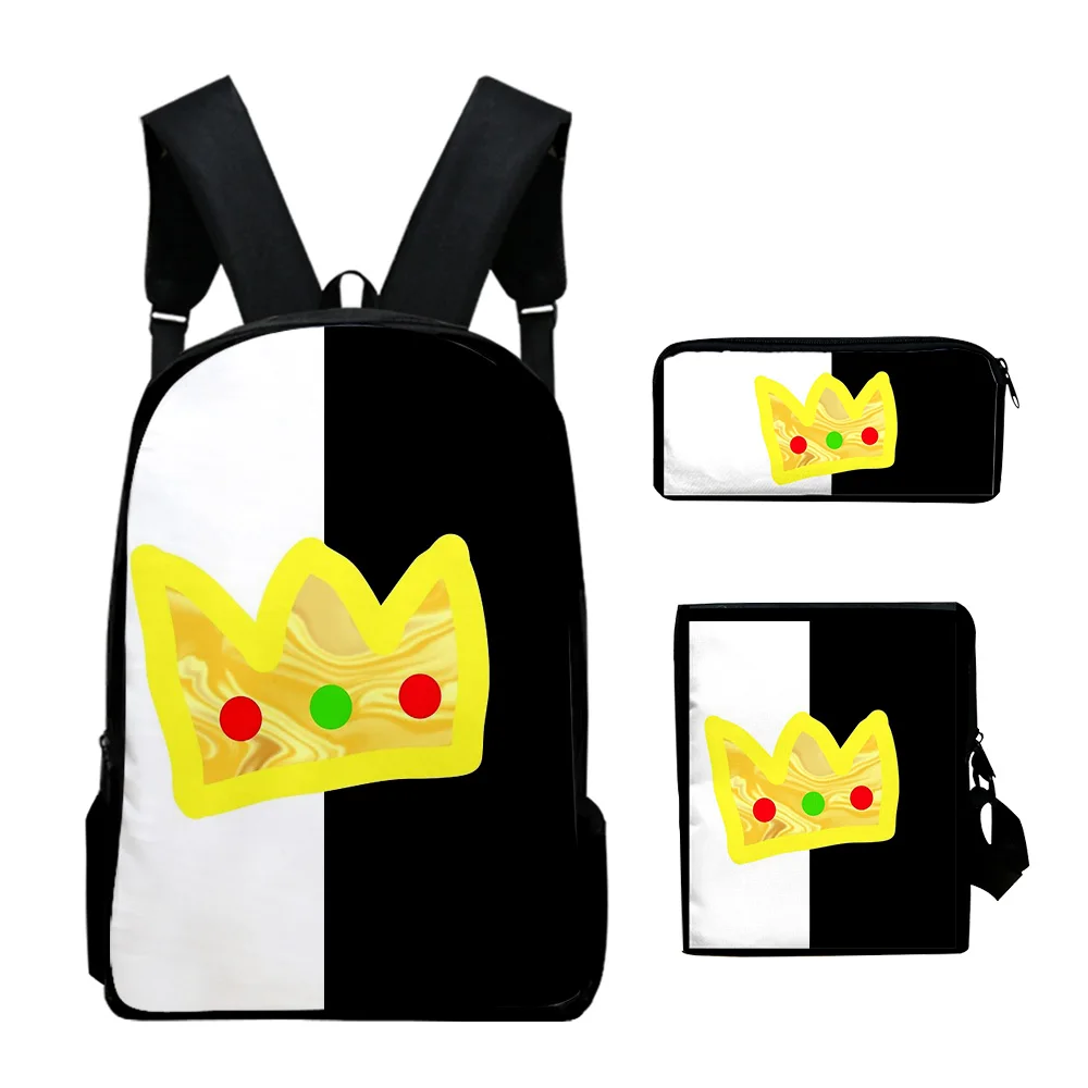 Hip Hop Classic Ranboo 3pcs/Set Backpack 3D Print Student Large Capacity Backpack Travel Laptop Daypack Shoulder Bag Pencil Case