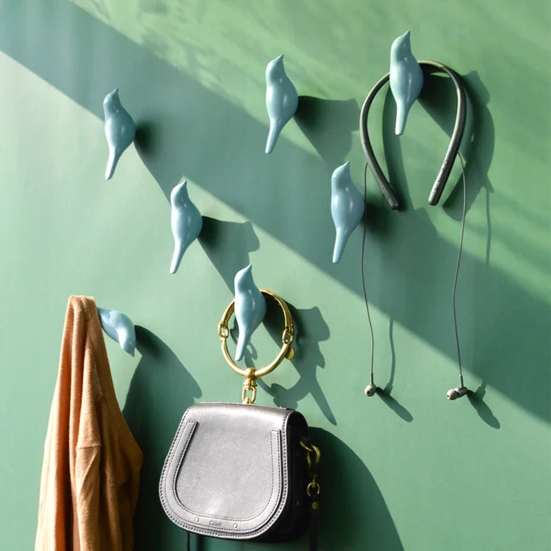 Bird Decoration Hook Animal Hangers Key Holder Cute Decor Wall Hooks Home Decore Bathroom Accessories for Living Room Shlves 3