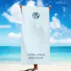 Personalized Towel Monogram Beach Towel Girls Trip Custom Beach Towel Striped Towel with Name Custom Text Towel Preppy Beach 2