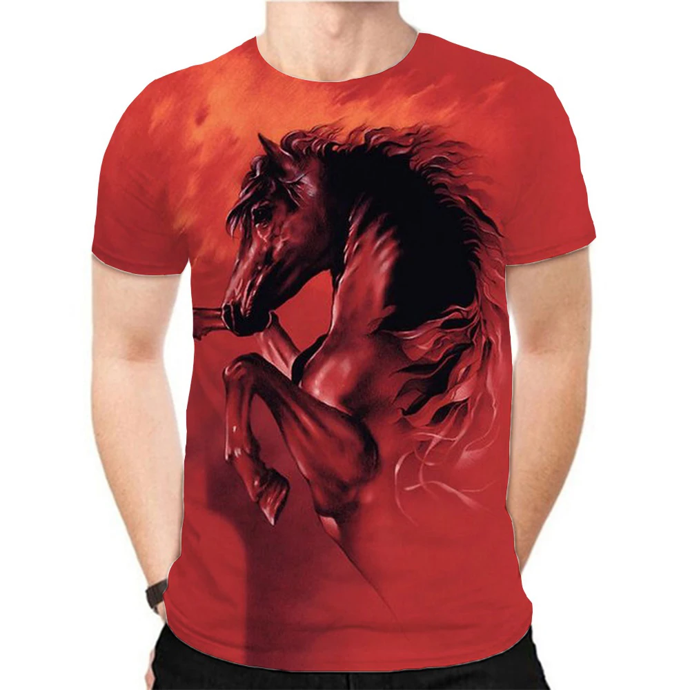 

Новые модные мужские и женские 3d футболки с рисунком животных, лошадей, Необычные повседневные футболки