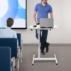 Rolling laptop sofa table, bed food tray table stand, height and angle adjustable, podium table, computer table 2