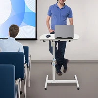 Rolling laptop sofa table, bed food tray table stand, height and angle adjustable, podium table, computer table 2