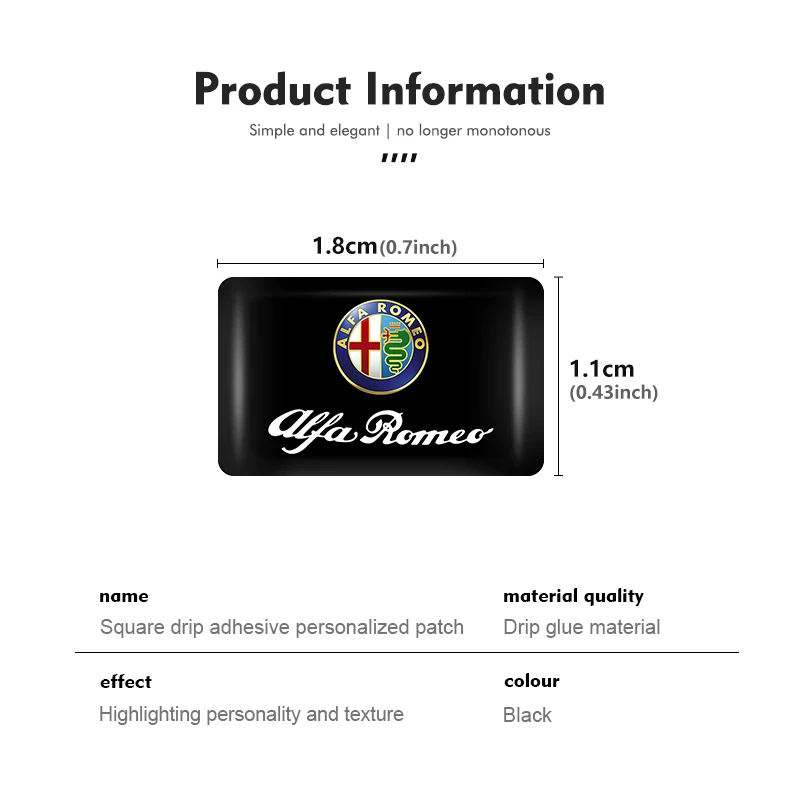 Epoxy Badge Interior Stickers - Central Control Box Emblem Decoration
