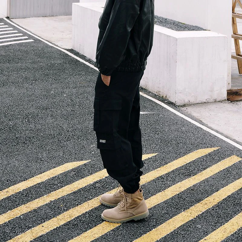 Autumn Winter New Male Loose Casual Pockets Solid Color Cargo Pants Homme Fashion Harajuku Y2K All-match Trousers Men's Clothing