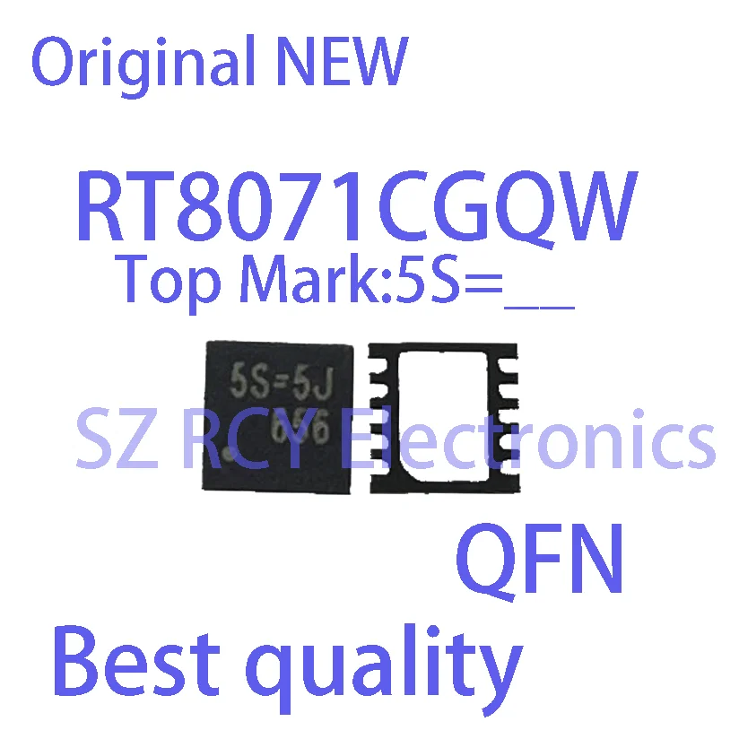 

(5 PCS)NEW RT8071CGQW RT8071C Top Mark 5S= XX QFN Chipset