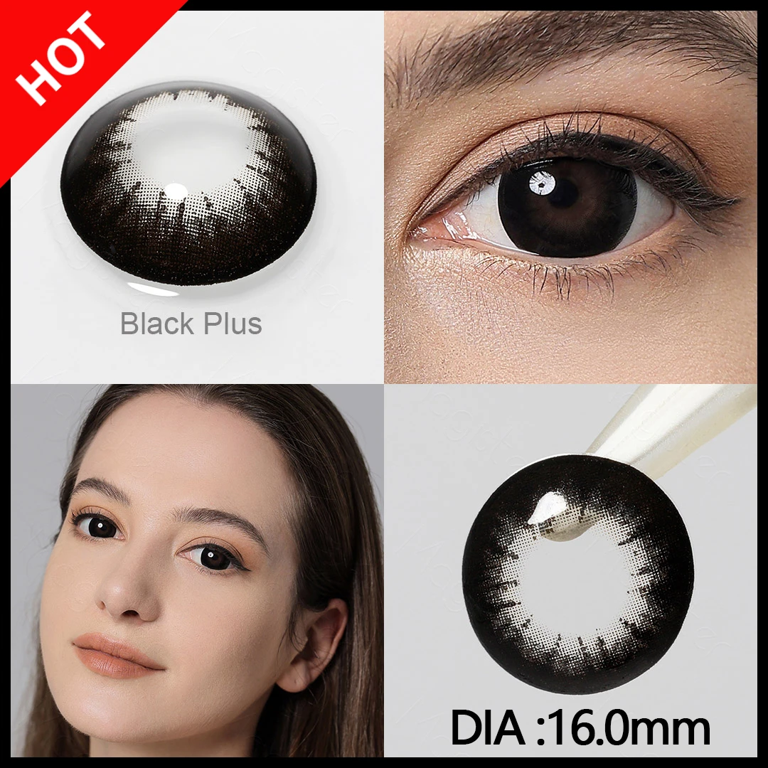 16mm Large Diameter Color Contact Lenses Big Eyes Black Contacts For Eyes Brown Lenses 1 Pair Cosmetic Contact Lenses Eye Lens