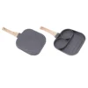 Fried Egg Pan Scratch Resistant Breakfast Cooking Pan Easy Cleaning Stick Proof 2 Round Cup Wooden Handle for Induction Stove 2