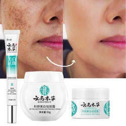 Herb Freckles Face Cream Pigment Corrector Fade Dark Spots Melasma Inhibit Melanin Lighten Skin Tone Hydrating Beauty Skincare