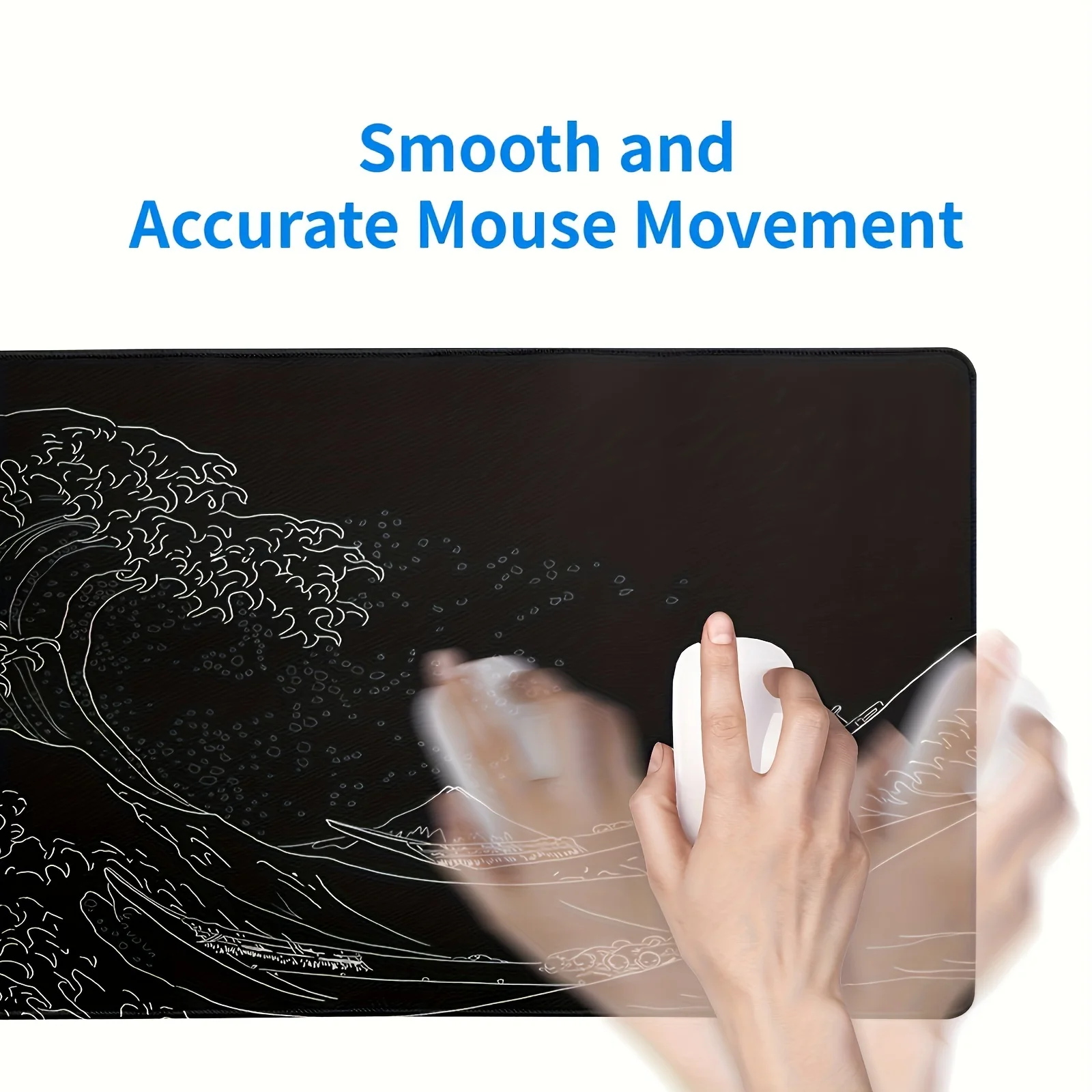 Large Extended Non-Slip Mouse Pad with Stitched Edges