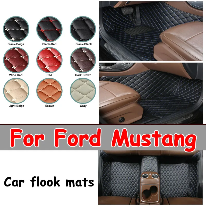 

Car floor mats for Ford Mustang 2015 2016 2017 2018 2019 2020 2021 2022 Custom auto foot Pads automobile carpet cover