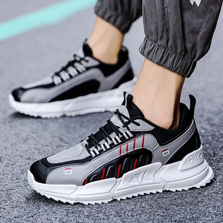

Trendy Sports Shoes For Men Platform Running Shoes Breathable Casual Footwear Comfortable Men Chunky Sneakers Tenis Basquete