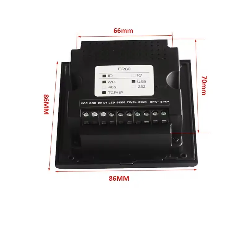 RFID 스마트 QR 코드 리더 ID 125khz 또는 IC 13.56mhz WG 26/34 출력 2D QR 코드 스캐너 사용 접근 제어 시스템