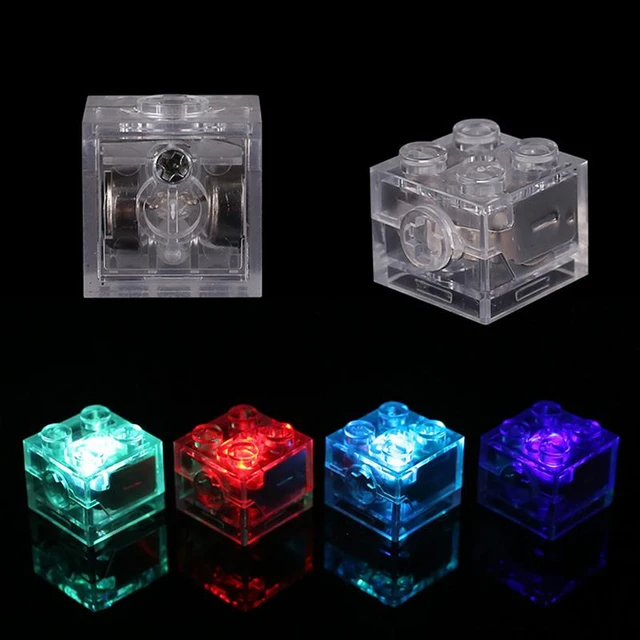 2Pcs Colorful LED Light-Emitting Light Up Accessories Classic Brick  Education Building Blocks Kid - AliExpress