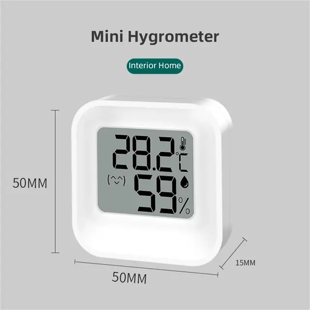 Beltéri Hőmérséklet Páratartalommérő Mini Lcd Digitális Higrotermográf Hőmérő Higométer Pontos Mérési Műszerszoba - Image 6