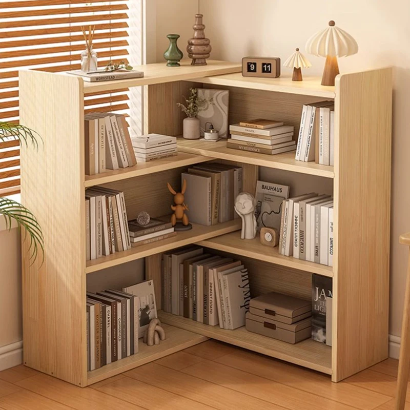 Elegante Libreria Verticale In Legno Storage Nordic Hotel Corner Libreria Organizer Modulare Unico Estante Para Libros Furniture