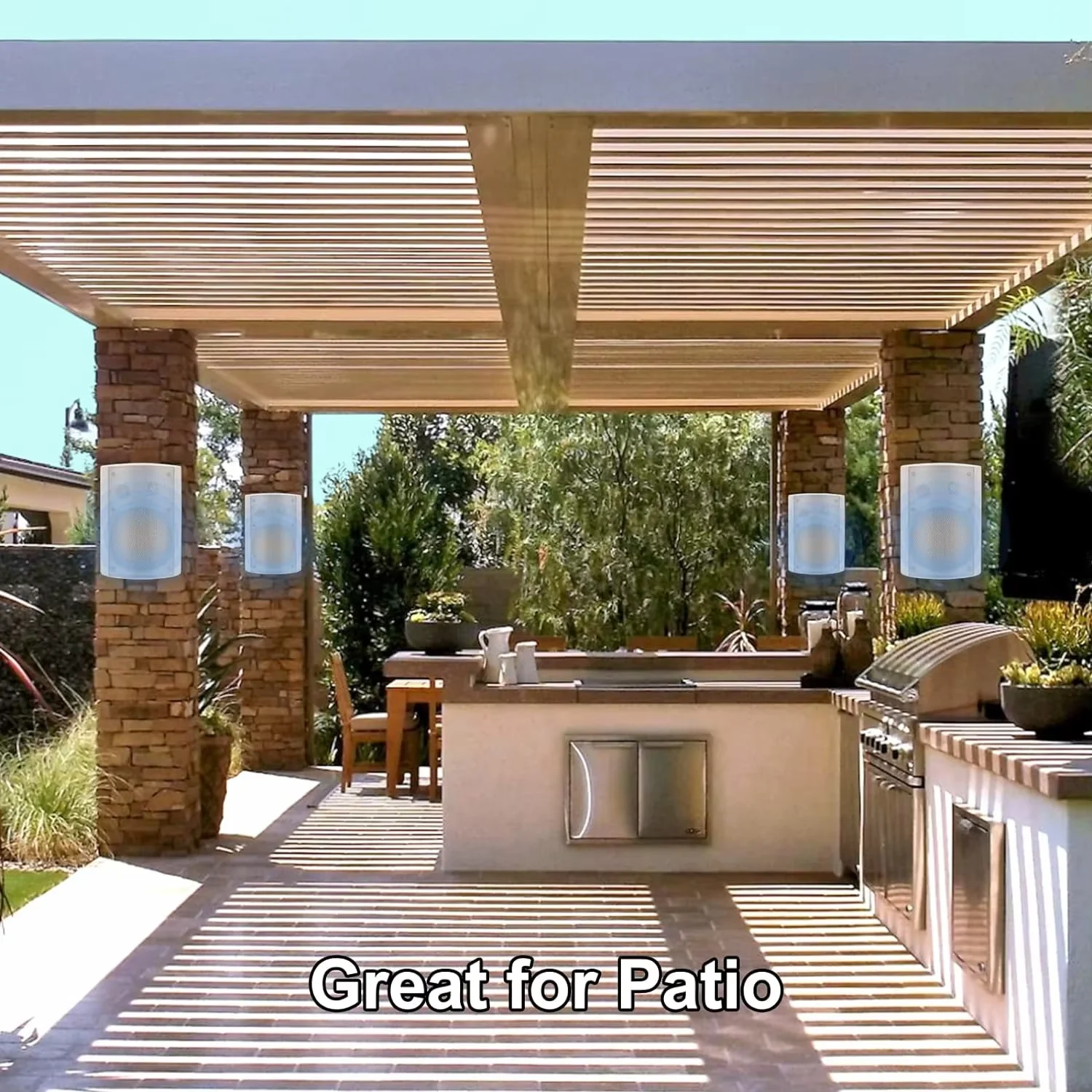 هيرديو 4 قطع 5.25 بوصة 600 وات سلكي داخلي وخارجي م...