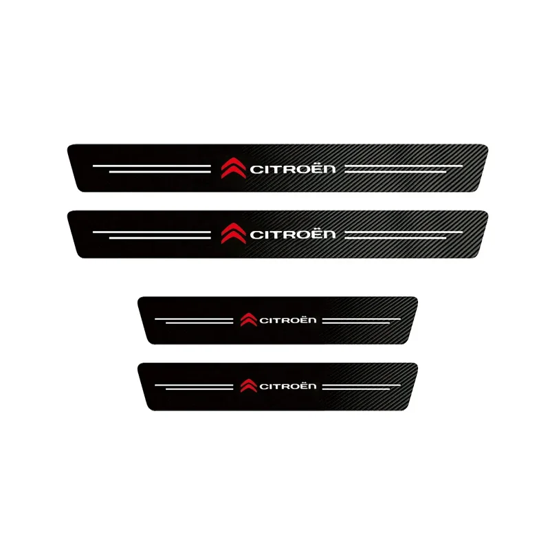Carbon Fiber Door Sill Protector Film - Anti-Scratch Guard