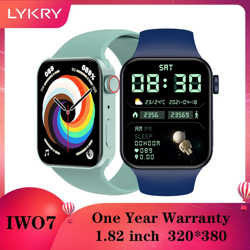 Lykry Iwo 15 2021 New Smartwatch Series 7 Bt Call Diy Face Smart Watch Men  Women Fitness Tracker For Androis Ios Pk Hw22 W46 W37 - Smart Watches -  AliExpress