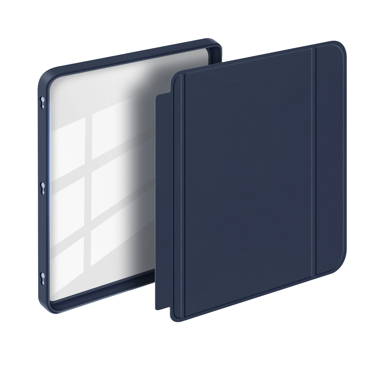 7 Detachable 2-in-1 Clear Acrylic and PU Leather E-Reader Case