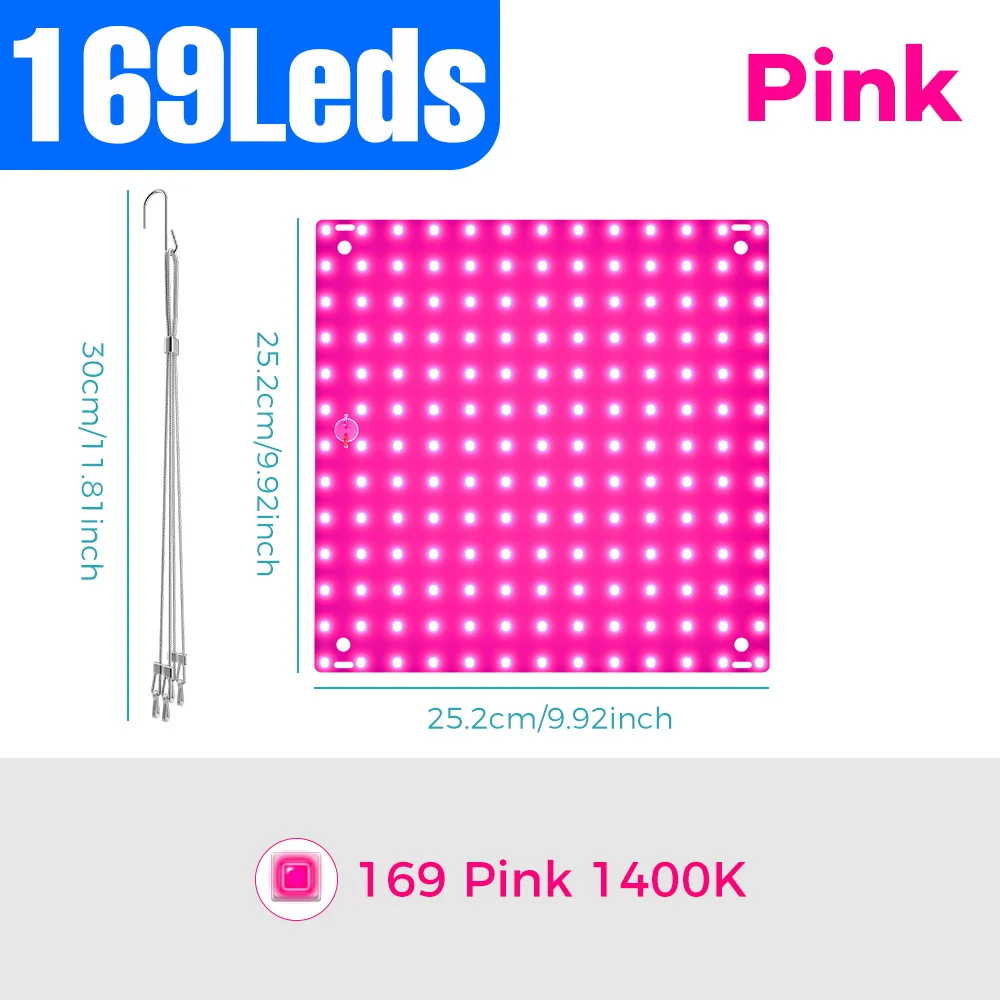 Enhanced Full Spectrum LED Plant Grow Light for Hydroponics and Greenhouse Cultivation