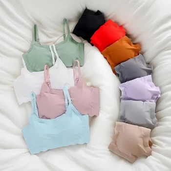 Non-wire Bra Seamless Bras For Women Underwear Push-Up Sports Fitness Sexy Lingerie No Steel Ring Soft Intimates Support Bras 1