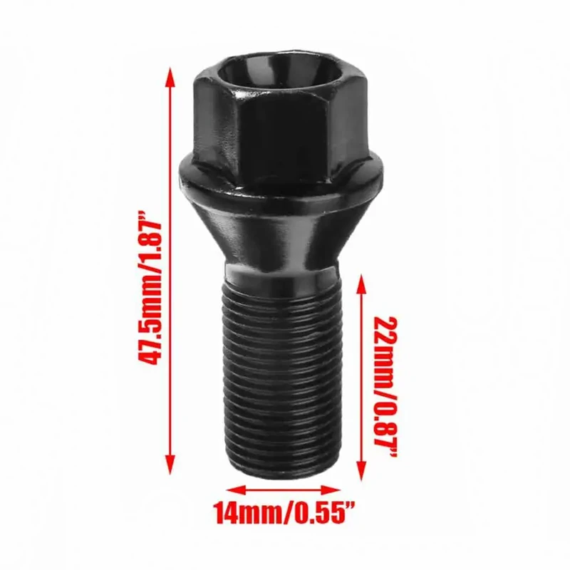 5Pcs 36136781151 36136890324 Wheel Lug Bolts Nut Black Steel Wheel For BMW X1 X2 X3 X4 X5 X6 E70 E71 F20 F25 320i M8