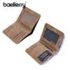 Baellerry New Slim Short Men Wallets Simple Card Holder Male Purses Classic Photo Holder High Quality Men Card Clips 5