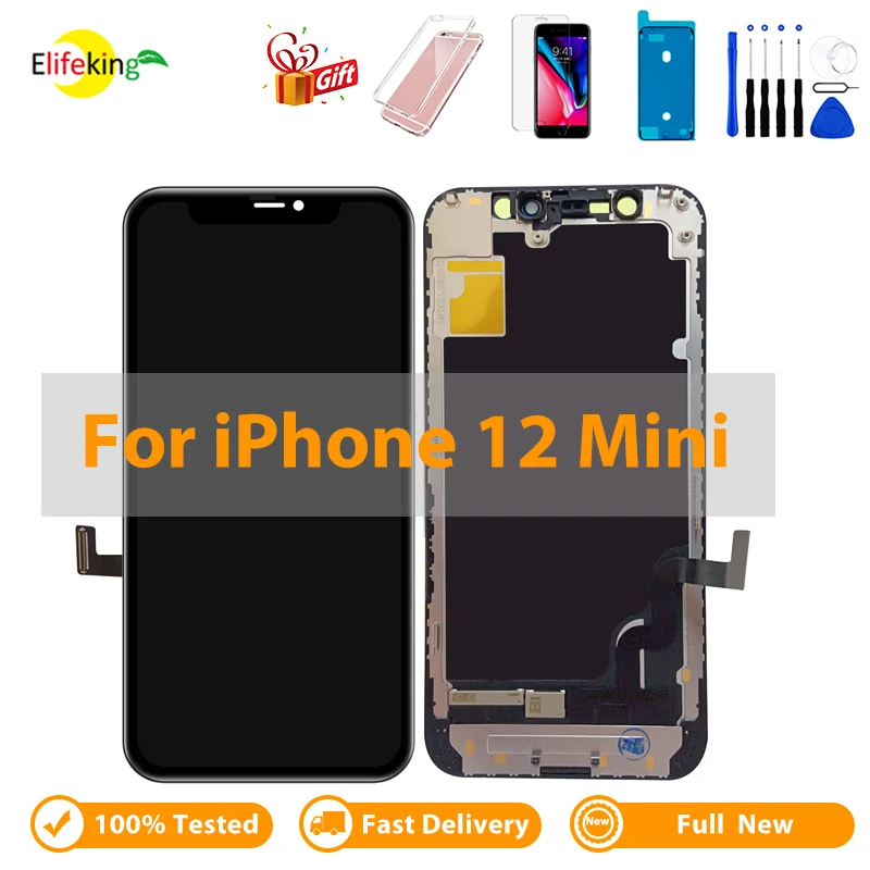 12 Mini Pantalla Per Iphone 12 Mini Display Lcd Con Touch Screen 3D Incell Oled 100% Funziona Bene Sostituzione Del Gruppo Digitalizzatore