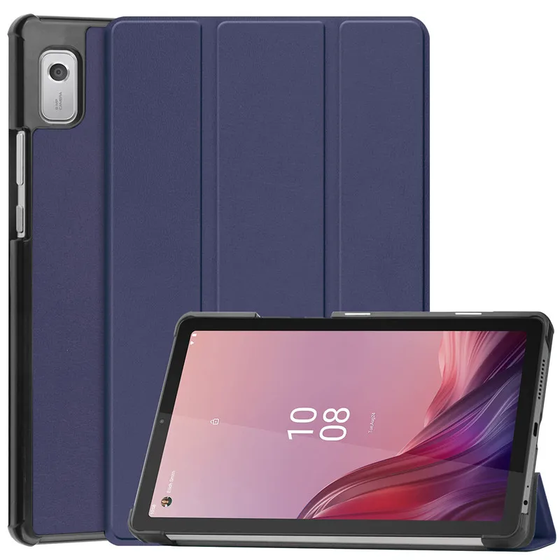 For Lenovo Tab M9 TB-310FU 9 Inch 2023 Case PU Leather Tri-Folding Stand Magnetic Flip Stand Cover For Lenovo Tab M9 Tablet_voghion.com