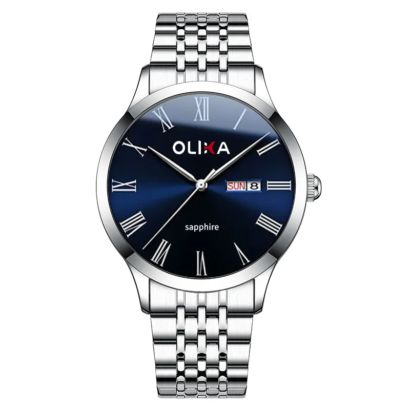 

Men's Watch Double Calendar Business Men's Watch with Luminous Waterproof Simple Student Quartz Watch 2022 Hot Selling