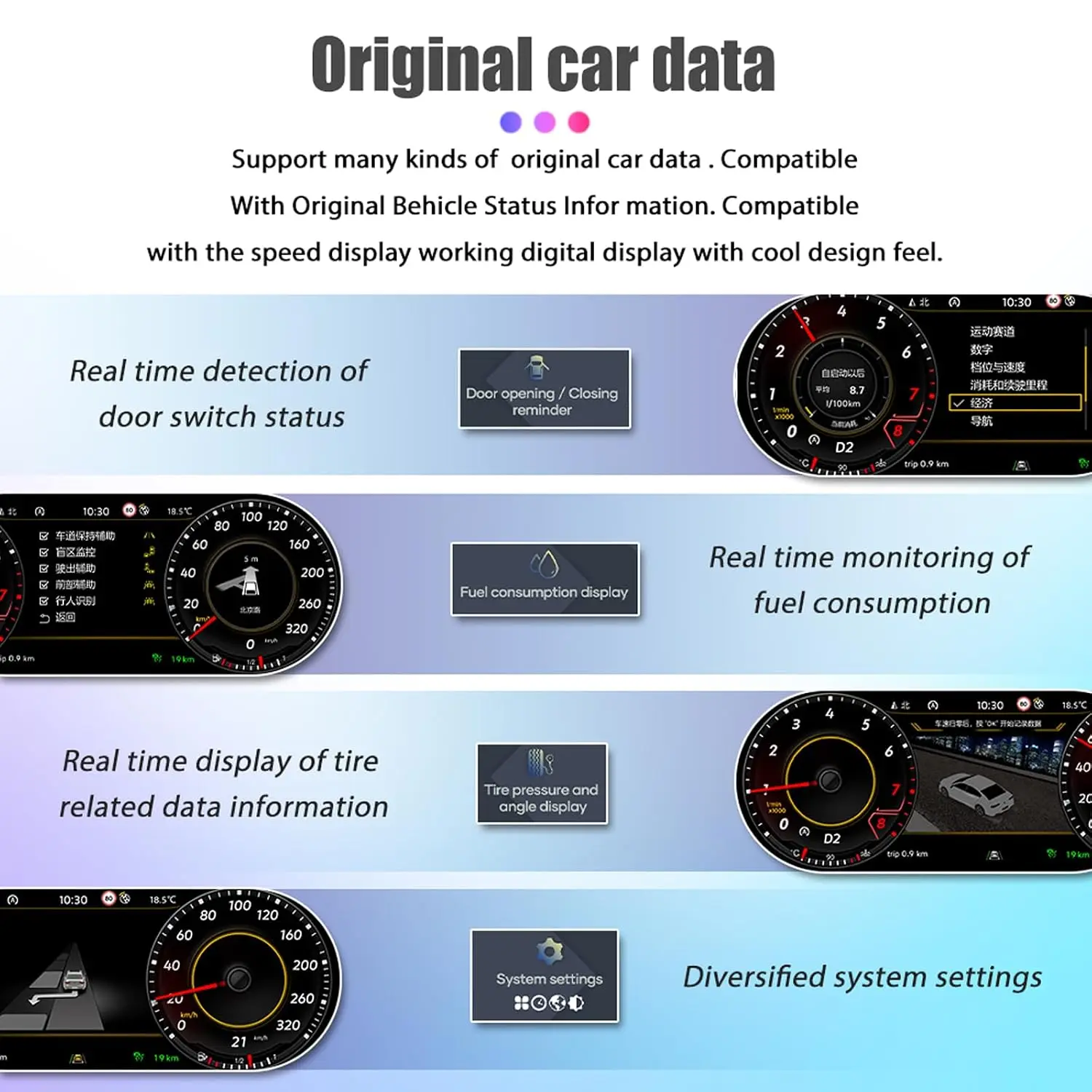 Panel de Instrumentos Digital para Volkswagen VW Tiguan 2009-2014, Pantalla LCD Virtual, Velocímetro, Accesorios para Auto 4
